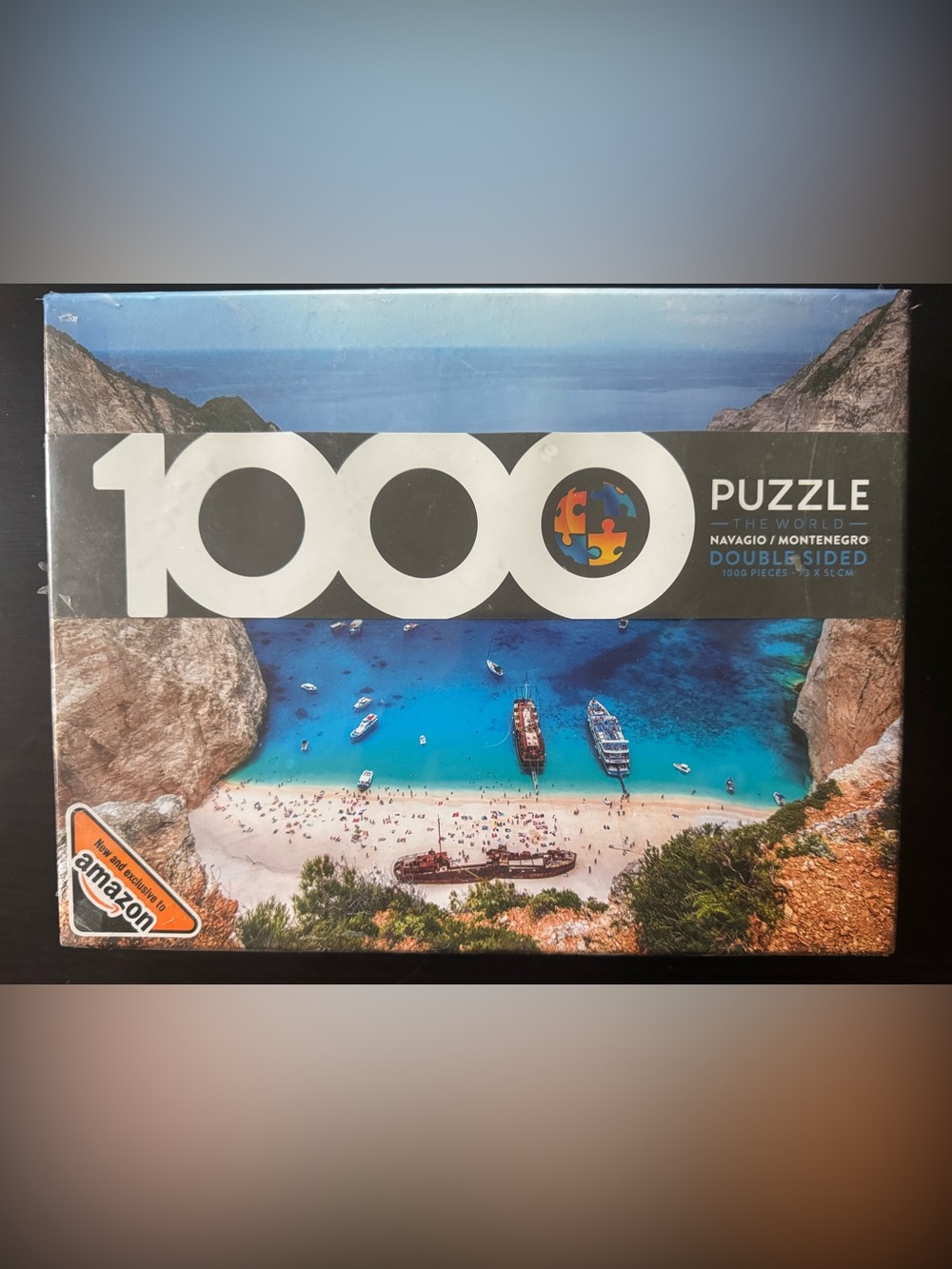 1000-Piece Double-Sided Coastal Puzzle - Navagio/Montenegro. Brand new!